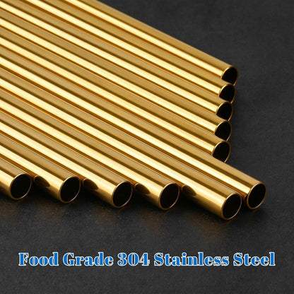 8PCS Stainless Steel Straws Fit for 40oz Stanley Tumblers, Silver