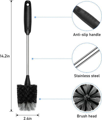 Bottle Brush of 3 Pack, 14in Long Handle Water Bottle Cleaner Brush
