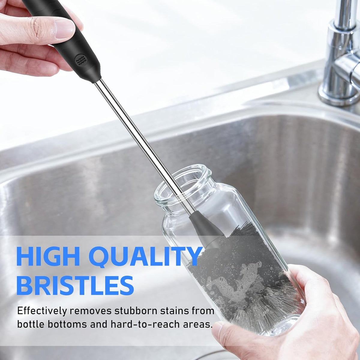 Bottle Brush of 3 Pack, 14in Long Handle Water Bottle Cleaner Brush