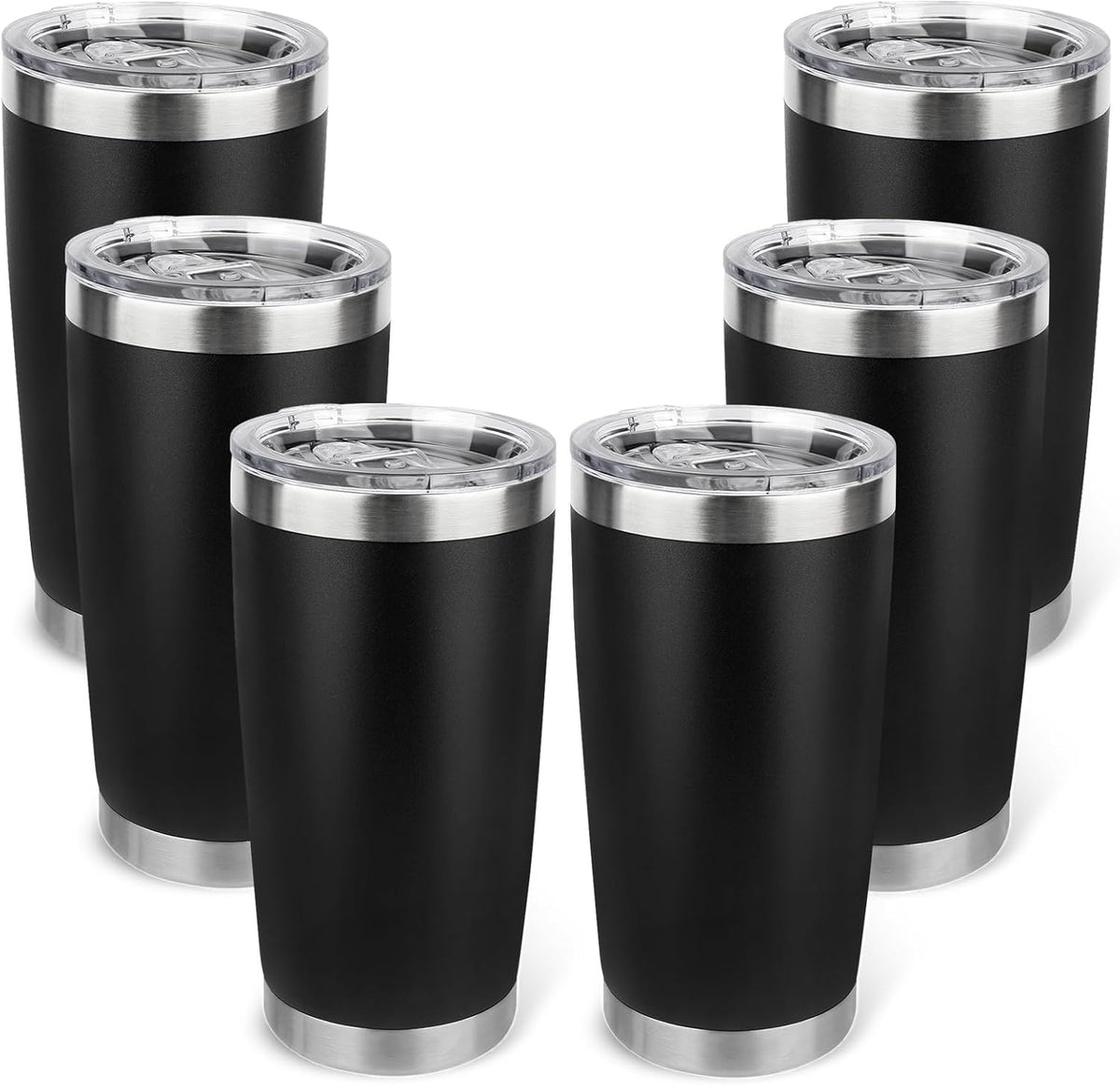 20oz Stainless Steel Tumbler with Lid, Travel Mug - Double Wall Vacuum Powder Coated Cup - Red