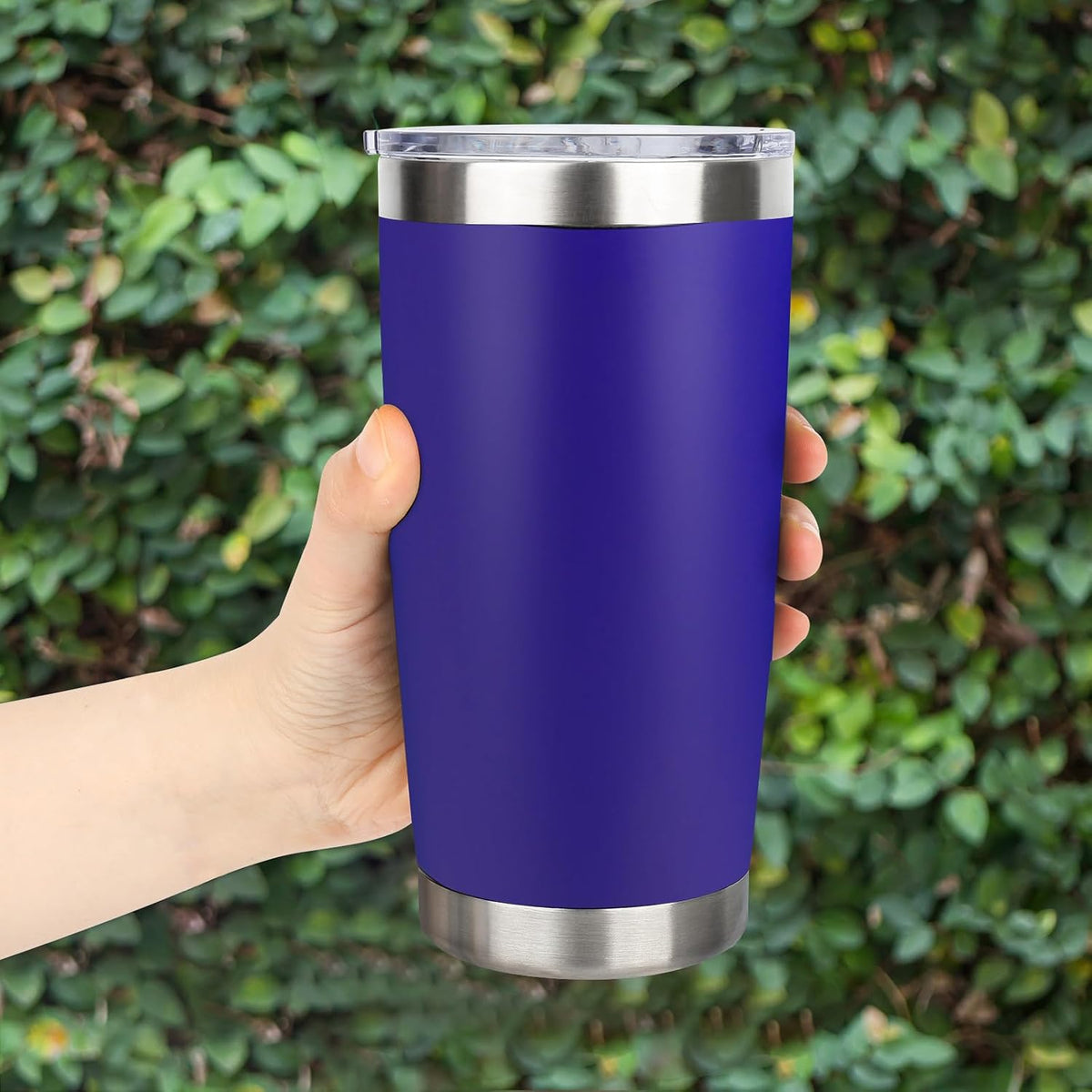 20oz Stainless Steel Tumbler with Lid, Travel Mug - Double Wall Vacuum Powder Coated Cup - Red
