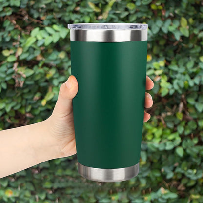 20oz Stainless Steel Tumbler with Lid, Travel Mug - Double Wall Vacuum Powder Coated Cup - Red