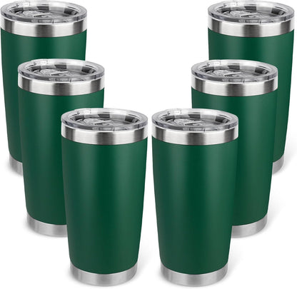 20oz Stainless Steel Tumbler with Lid, Travel Mug - Double Wall Vacuum Powder Coated Cup - Red