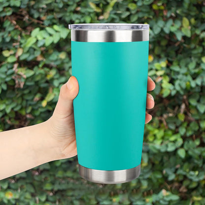 20oz Stainless Steel Tumbler with Lid, Travel Mug - Double Wall Vacuum Powder Coated Cup - Red