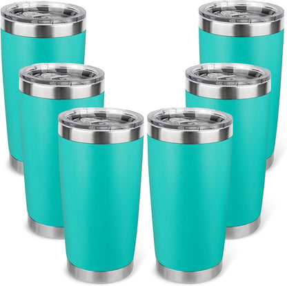 20oz Stainless Steel Tumbler with Lid, Travel Mug - Double Wall Vacuum Powder Coated Cup - Red