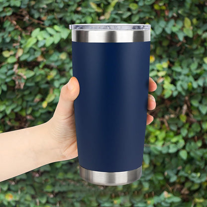20oz Stainless Steel Tumbler with Lid, Travel Mug - Double Wall Vacuum Powder Coated Cup - Red