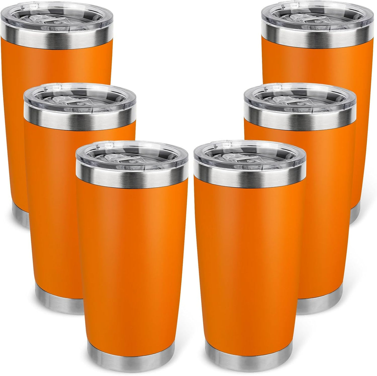 20oz Stainless Steel Tumbler with Lid, Travel Mug - Double Wall Vacuum Powder Coated Cup - Red