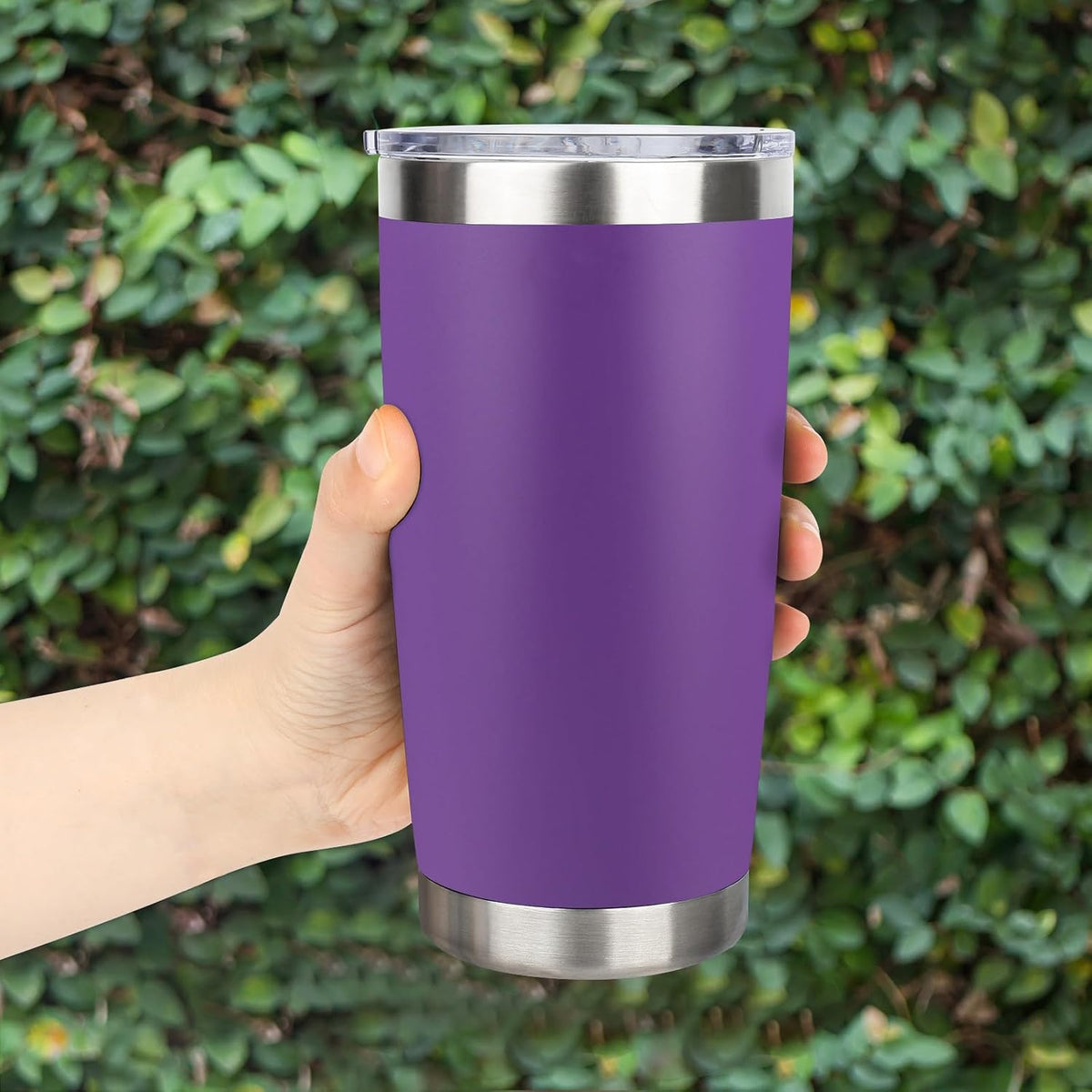 20oz Stainless Steel Tumbler with Lid, Travel Mug - Double Wall Vacuum Powder Coated Cup - Red