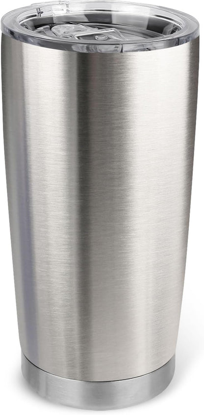 20oz Stainless Steel Tumbler with Lid, Travel Mug - Double Wall Vacuum Powder Coated Cup - Red