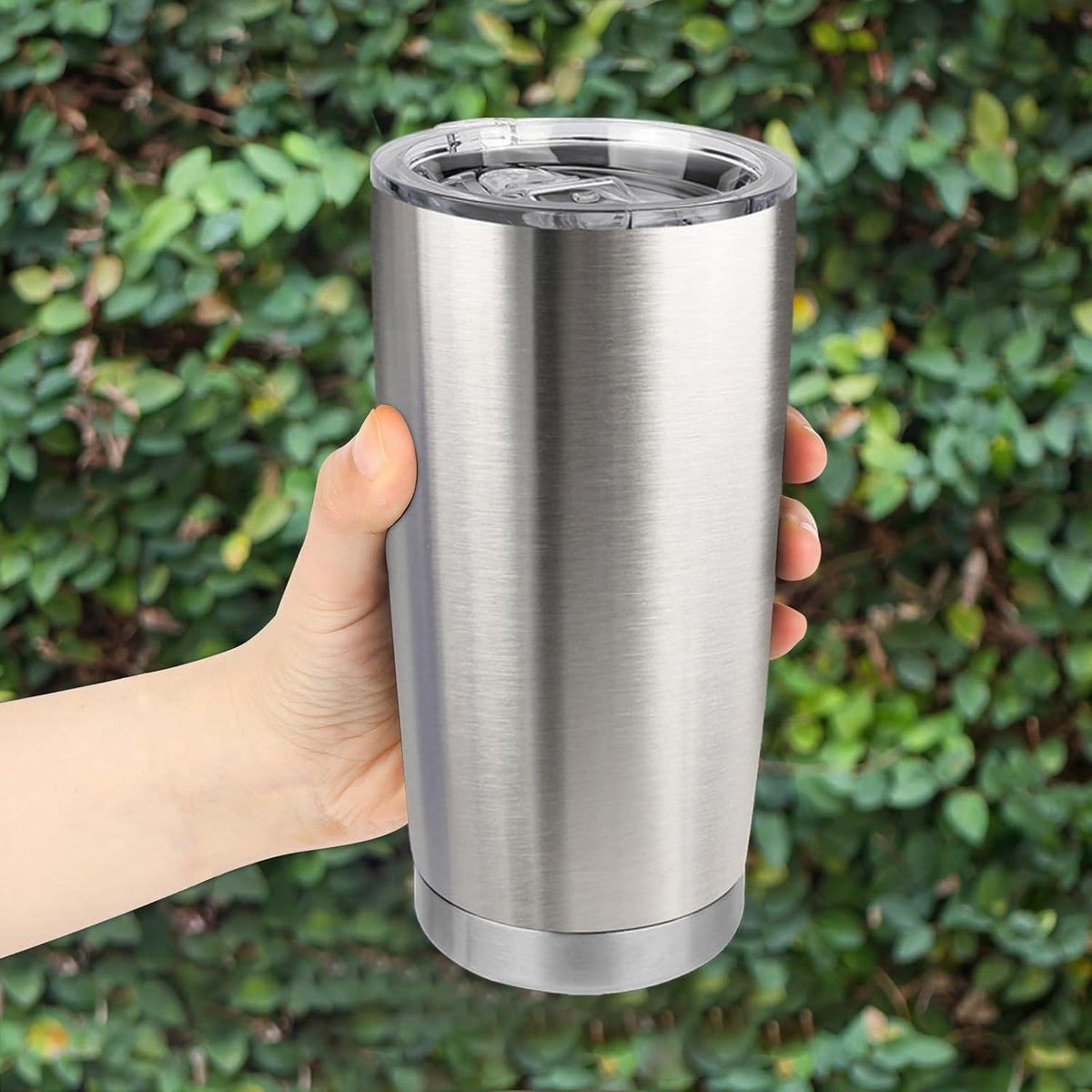 20oz Stainless Steel Tumbler with Lid, Travel Mug - Double Wall Vacuum Powder Coated Cup - Red