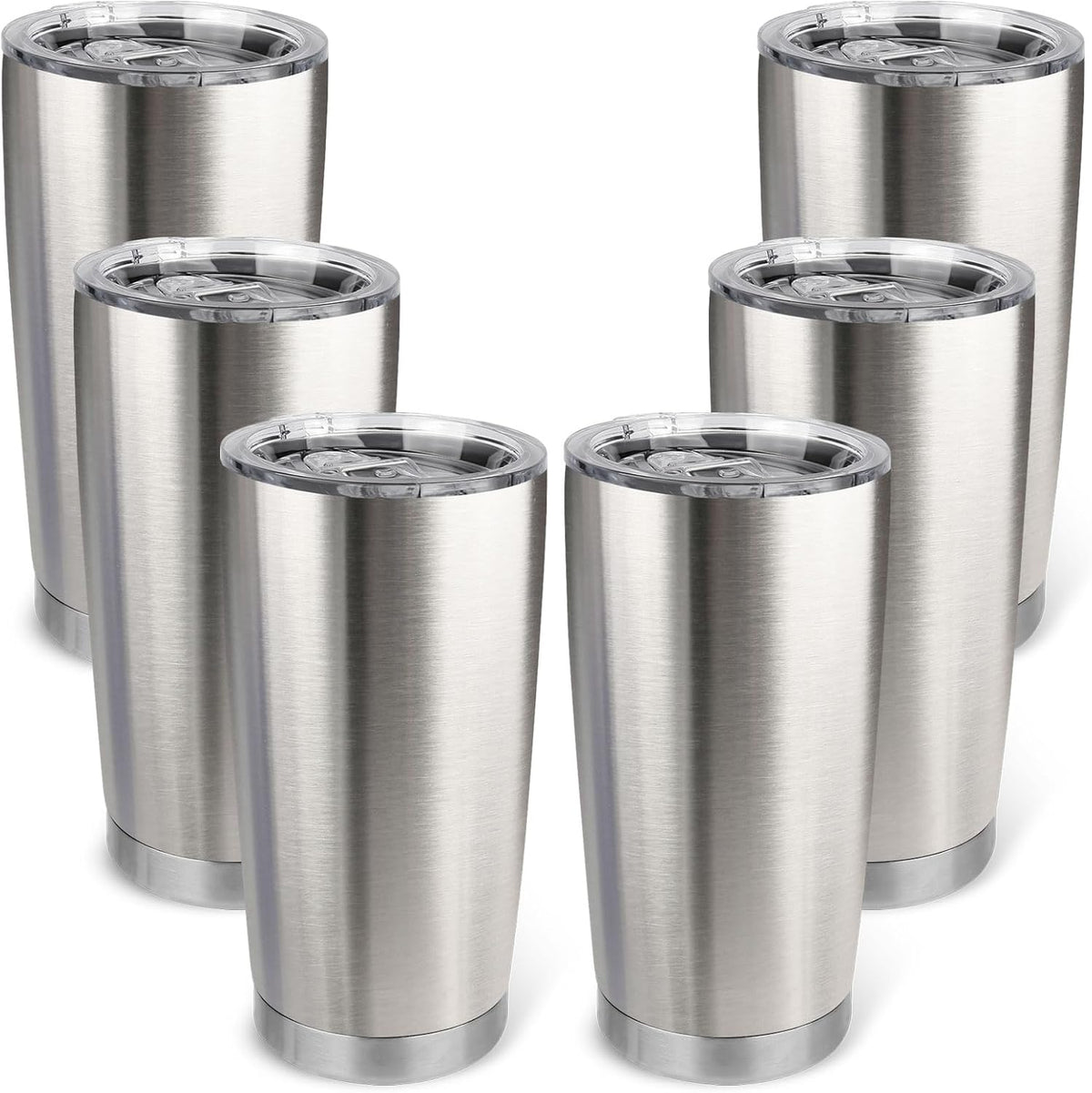 20oz Stainless Steel Tumbler with Lid, Travel Mug - Double Wall Vacuum Powder Coated Cup - Red