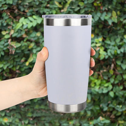 20oz Stainless Steel Tumbler with Lid, Travel Mug - Double Wall Vacuum Powder Coated Cup - Red