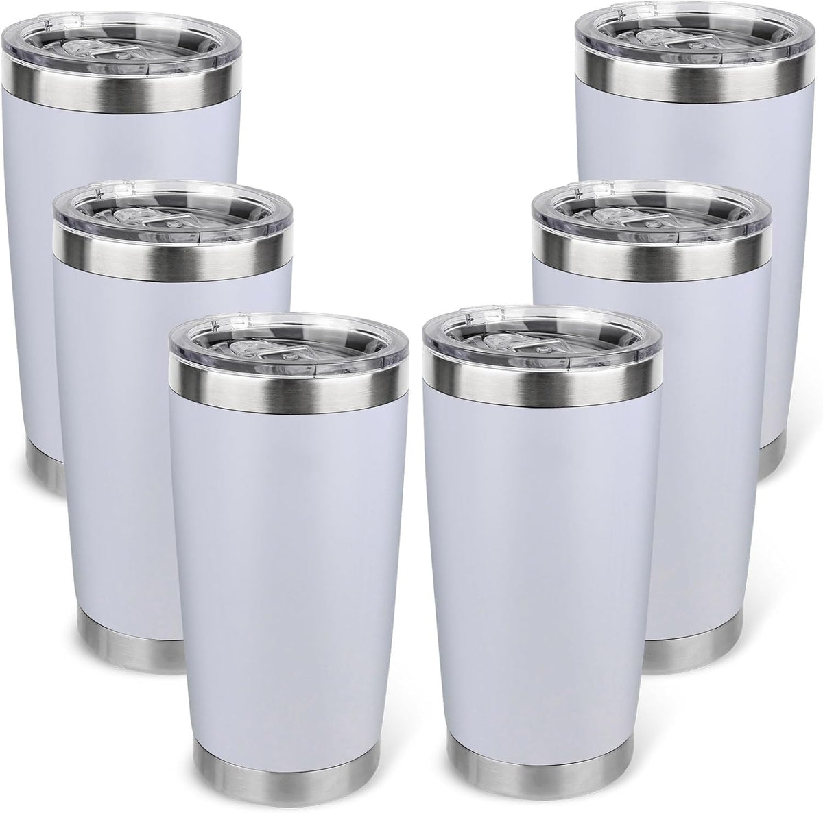 20oz Stainless Steel Tumbler with Lid, Travel Mug - Double Wall Vacuum Powder Coated Cup - Red