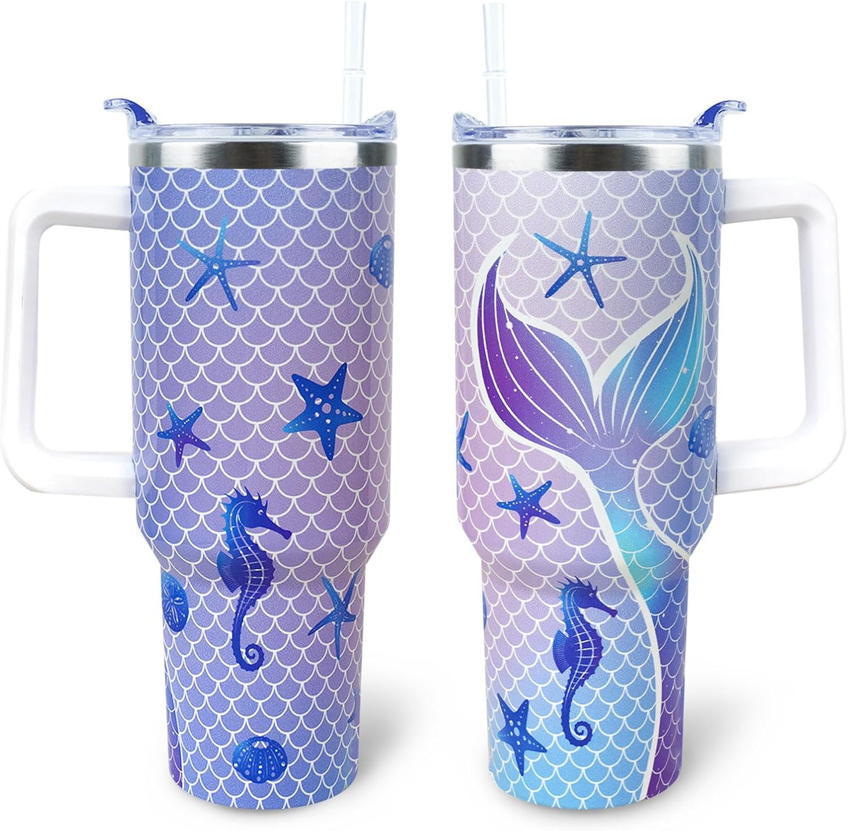 Strawberry Cup 40 OZ Tumbler with Handle Straw Lid Leak Proof | Strawberry Travel Coffee Mug with Handle Insulated for Hot Cold Ice - Christmas Birthday Gifts for Women Cup