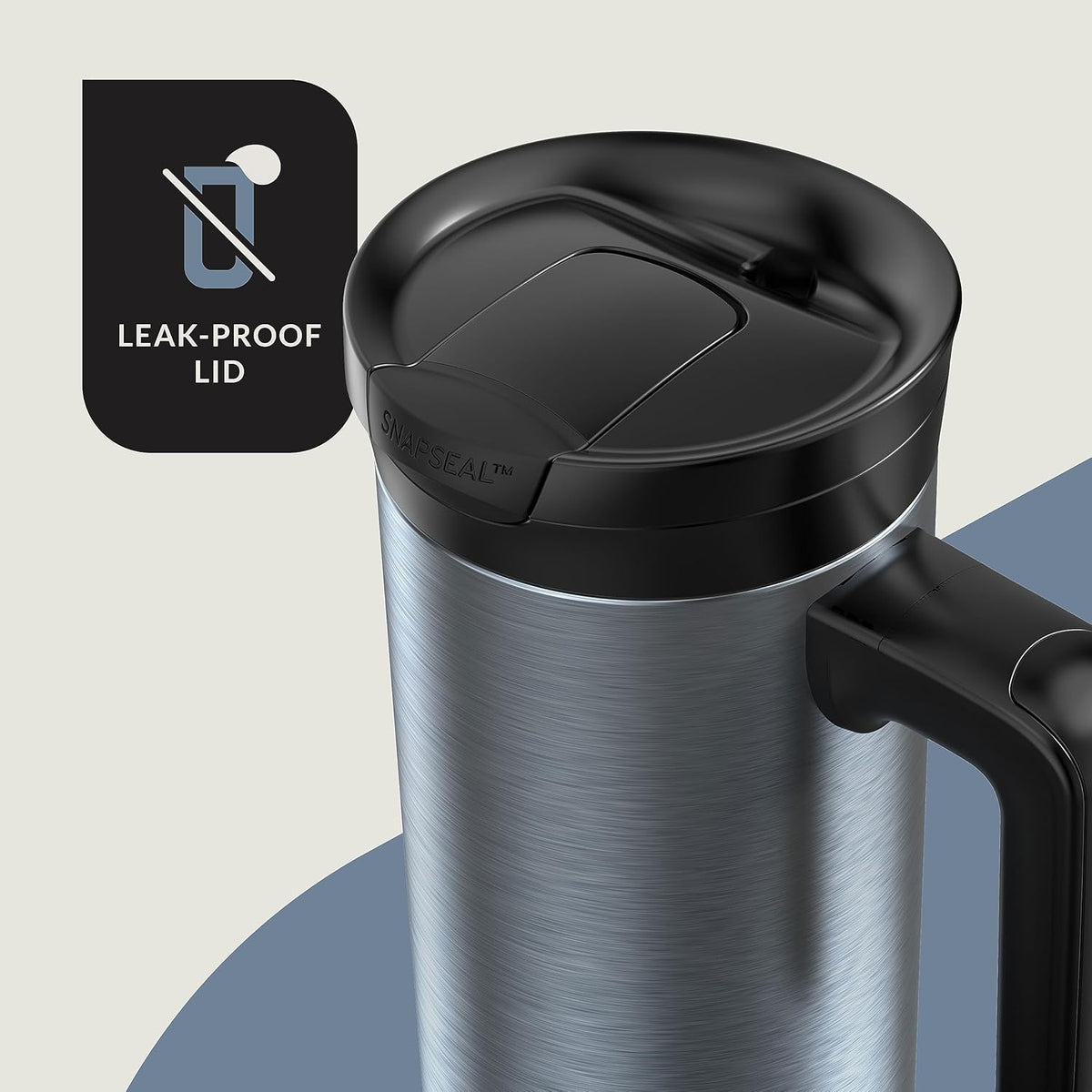 Superior 2.0 Stainless Steel Travel Mug with Handle with SNAPSEAL Lid, 20oz.