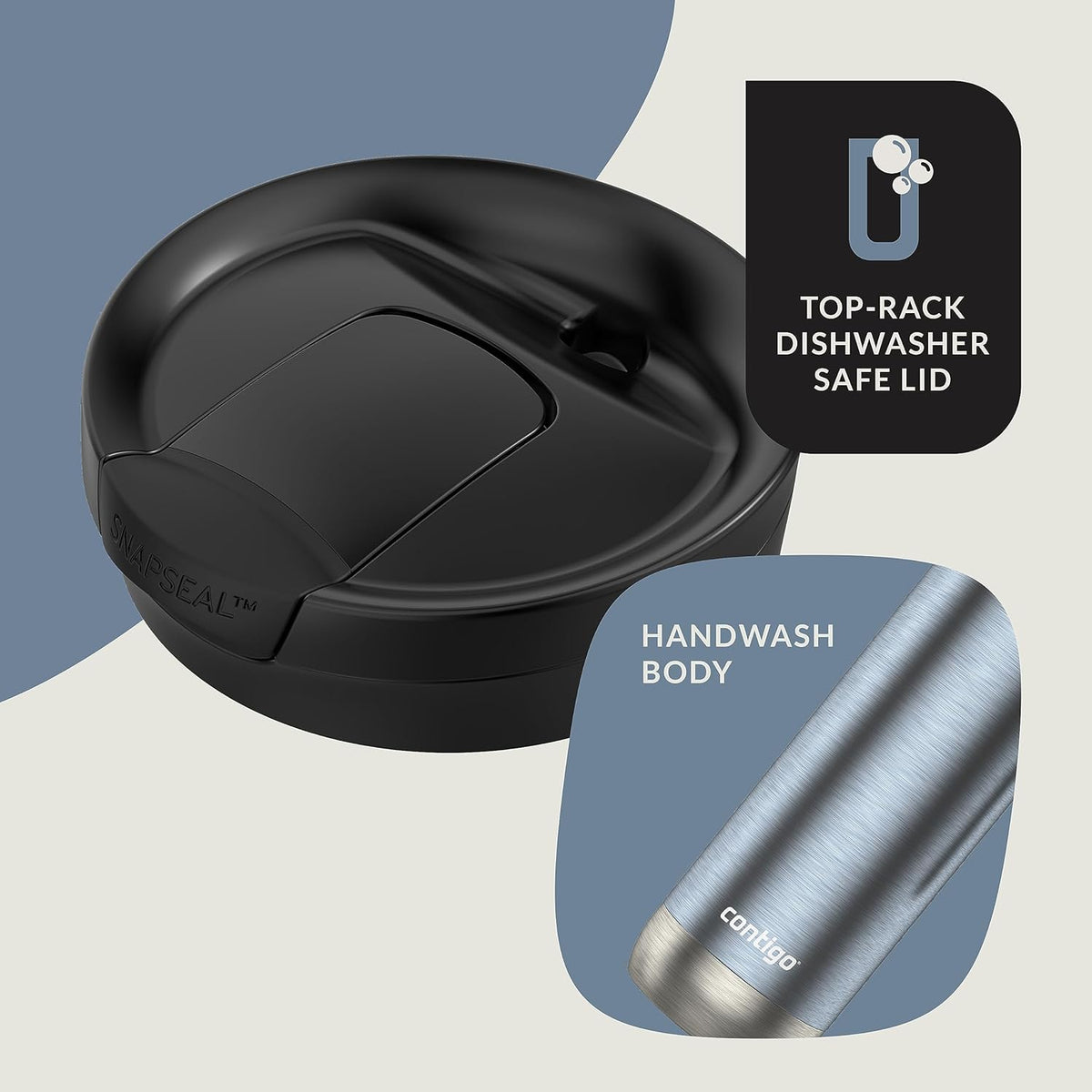 Superior 2.0 Stainless Steel Travel Mug with Handle with SNAPSEAL Lid, 20oz.