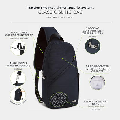Anti-Theft Classic Sling Bag
