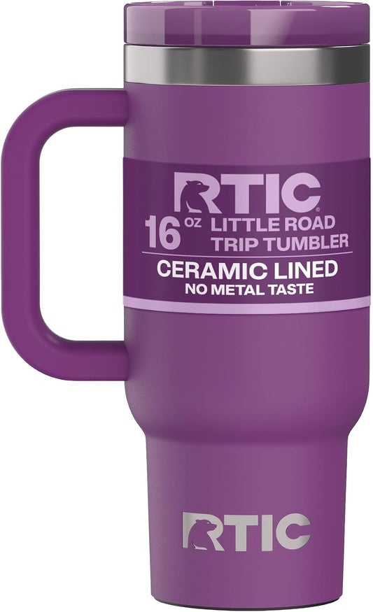 16oz Little Road Trip Tumbler, Straw Lid and Handle, Berry Jam