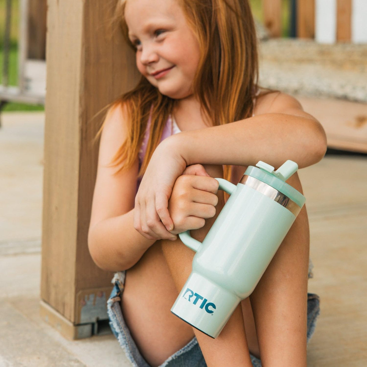 16oz Little Road Trip Tumbler, Straw Lid and Handle, Berry Jam