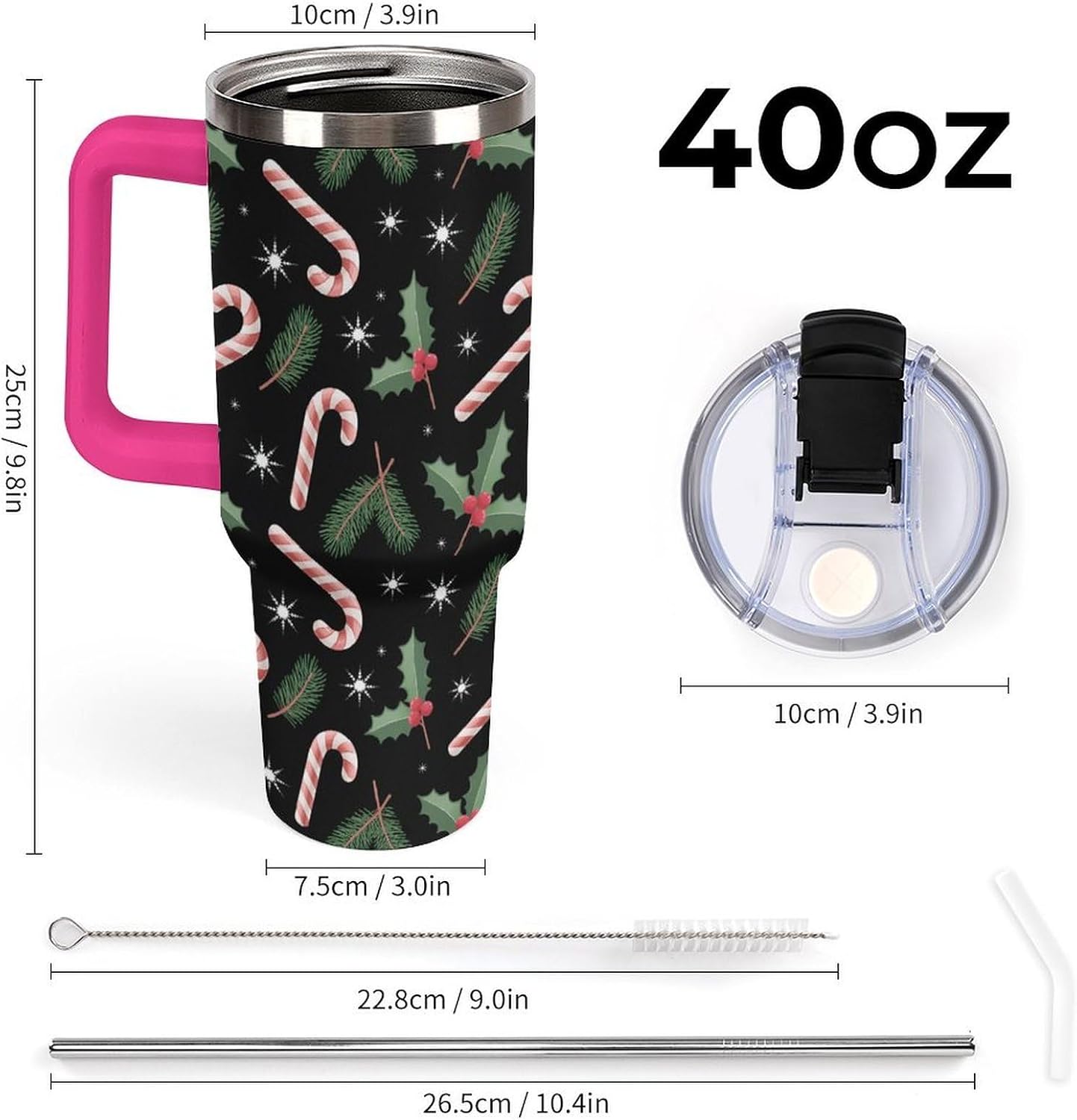 Leakproof Car Cup Vacuum Sealed With Lid For Office Crystal Clear Blue Water Ripple Print Drinkware Light Rose Red-style-5 - Colors E