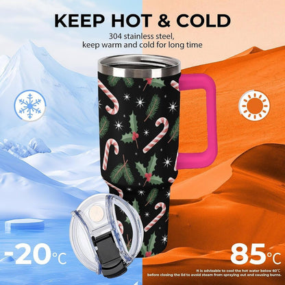 Leakproof Car Cup Vacuum Sealed With Lid For Office Crystal Clear Blue Water Ripple Print Drinkware Light Rose Red-style-5 - Colors E