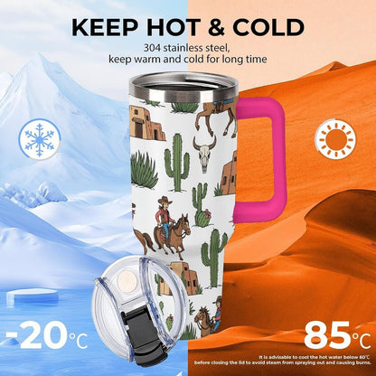 Leakproof Car Cup Vacuum Sealed With Lid For Office Crystal Clear Blue Water Ripple Print Drinkware Light Rose Red-style-5 - Colors E