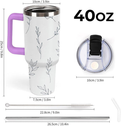 Leakproof Car Cup Vacuum Sealed With Lid For Office Crystal Clear Blue Water Ripple Print Drinkware Light Rose Red-style-5 - Colors E