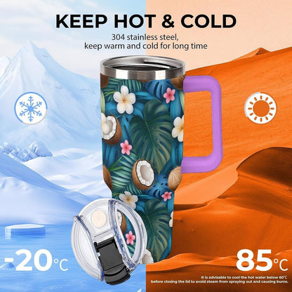 Leakproof Car Cup Vacuum Sealed With Lid For Office Crystal Clear Blue Water Ripple Print Drinkware Light Rose Red-style-5 - Colors E