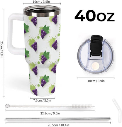 Leakproof Car Cup Vacuum Sealed With Lid For Office Crystal Clear Blue Water Ripple Print Drinkware Light Rose Red-style-5 - Colors E