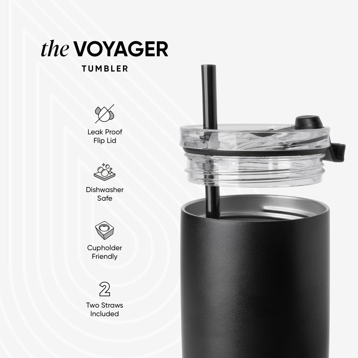 Travel Coffee Mug with Lid | 16oz | Blue | Voyager Coffee Cup, Coffee Tumbler for Hot & Iced Drinks | Insulated Stainless Steel Travel Mug | Blue Dune