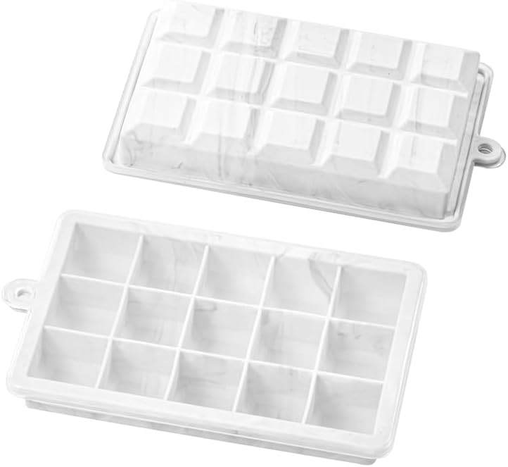 Ice Cube Tray, 3 Pack Silicone Ice Cube Molds, Ice Cube Trays, Silicone Ice Trays, Easier to Release, BPA Free for Alcohol/Coffee/Beverages (Pink, Light blue, Purple)