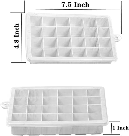 Ice Cube Tray, 3 Pack Silicone Ice Cube Molds, Ice Cube Trays, Silicone Ice Trays, Easier to Release, BPA Free for Alcohol/Coffee/Beverages (Pink, Light blue, Purple)