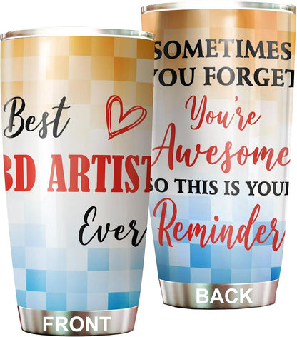 Best Caterer Ever Tumbler Stainless Steel 20oz, Office Gifts Women Men Work Friends Coworker, Driking Coffee Cup For Birthday Christmas - Colors B