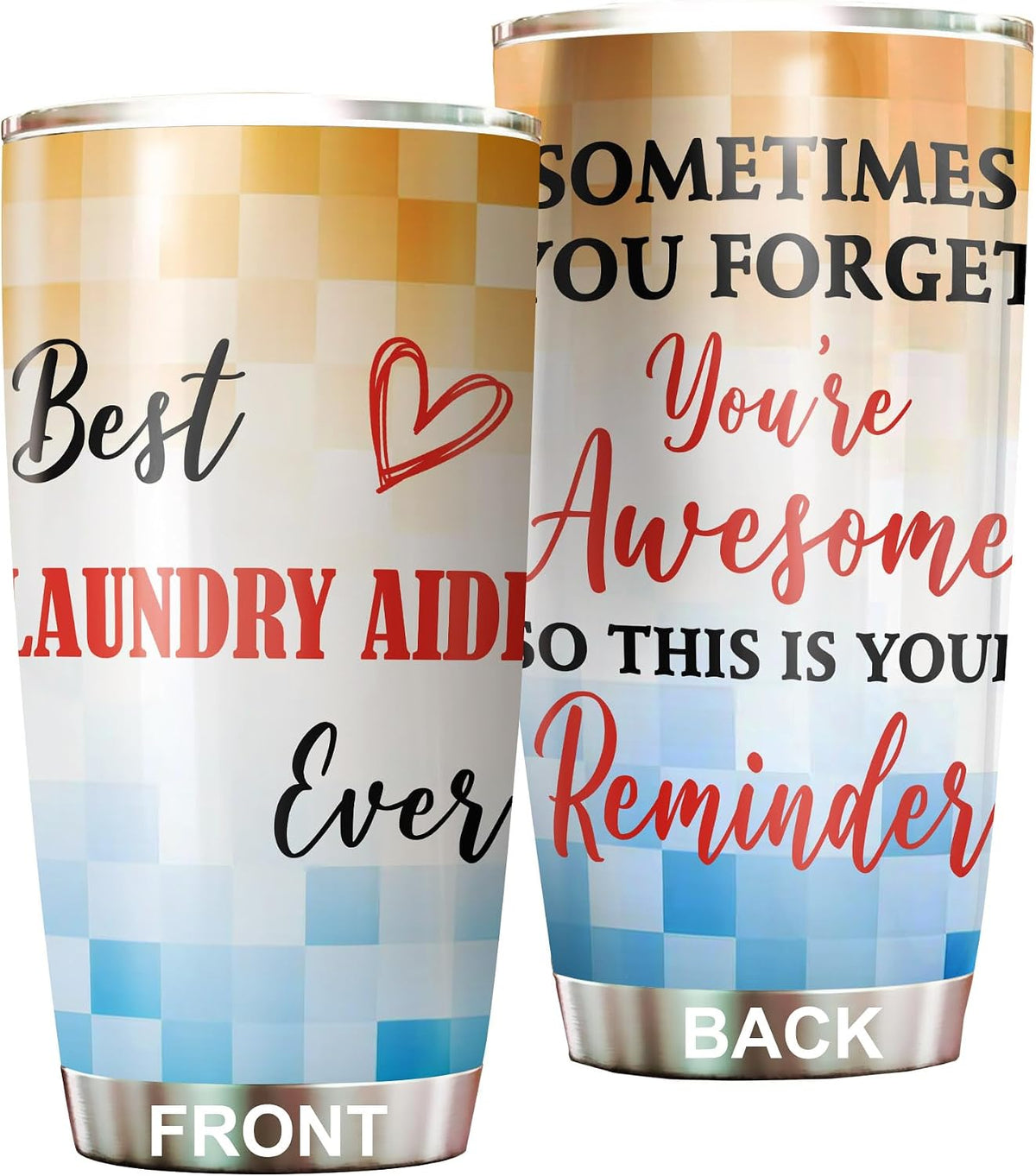 Best Caterer Ever Tumbler Stainless Steel 20oz, Office Gifts Women Men Work Friends Coworker, Driking Coffee Cup For Birthday Christmas - Colors B