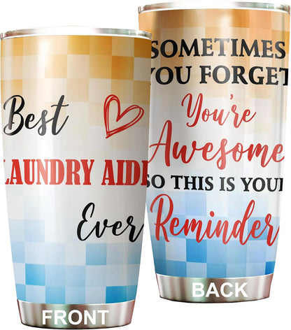 Best Caterer Ever Tumbler Stainless Steel 20oz, Office Gifts Women Men Work Friends Coworker, Driking Coffee Cup For Birthday Christmas - Colors B