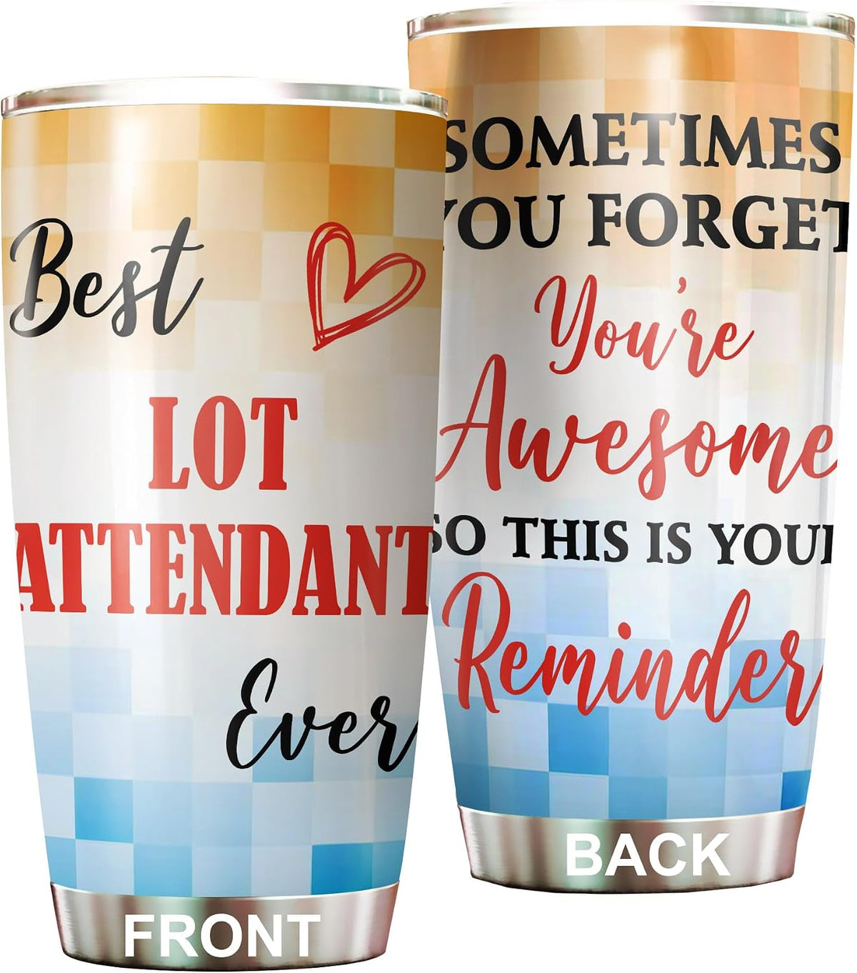 Best Caterer Ever Tumbler Stainless Steel 20oz, Office Gifts Women Men Work Friends Coworker, Driking Coffee Cup For Birthday Christmas - Colors B