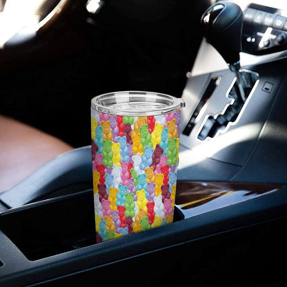 Gummy Bears Candies Insulated Car Tumbler Stainless Steel Travel Coffee Mug Tea Cup with Lid