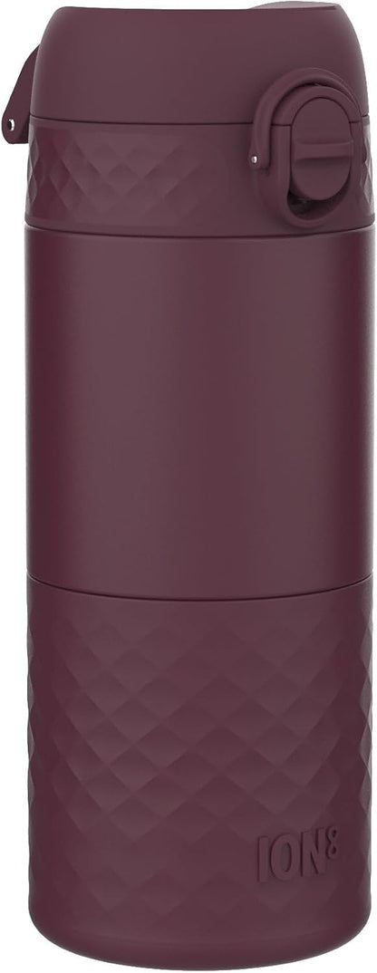 Insulated Travel Mug, 360 ml/12 oz, Leak Proof, Triple Lock Secure, Spill-Free in Transit, Hygienic Cover, Easy-to-Clean, Perfect On-The-Go, Black, Stainless Steel