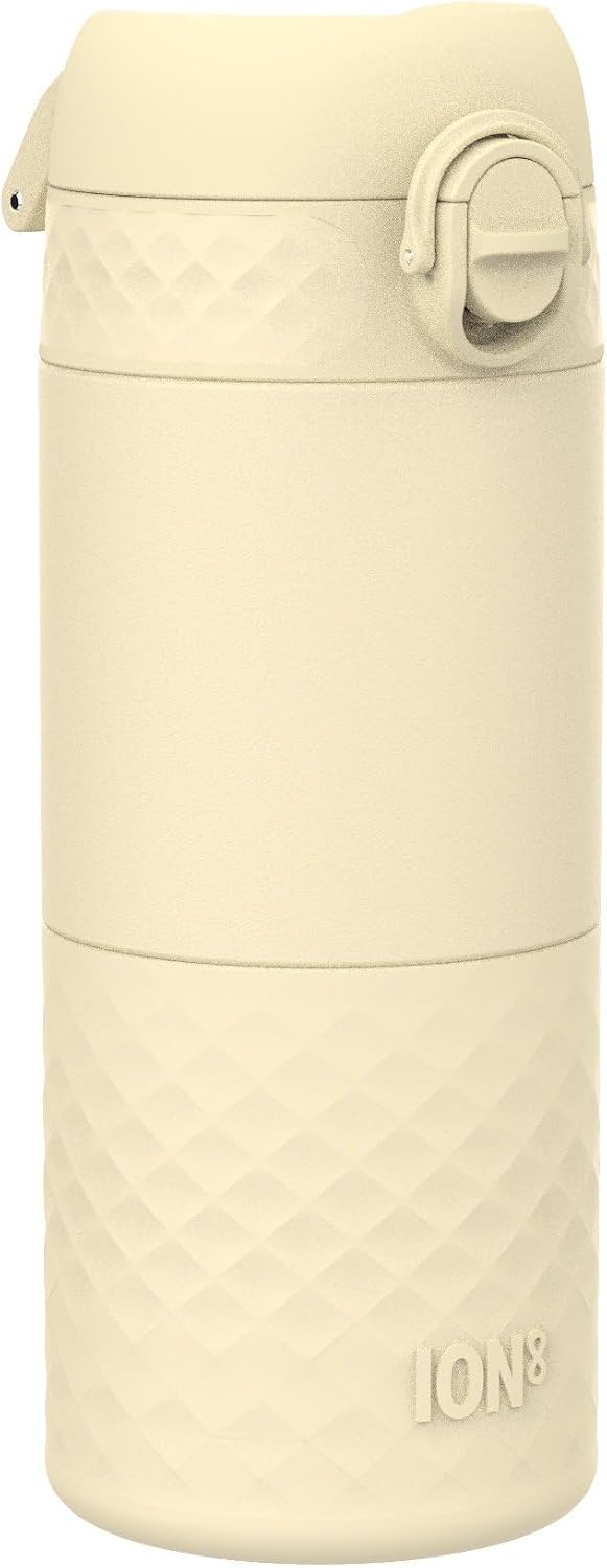 Insulated Travel Mug, 360 ml/12 oz, Leak Proof, Triple Lock Secure, Spill-Free in Transit, Hygienic Cover, Easy-to-Clean, Perfect On-The-Go, Black, Stainless Steel