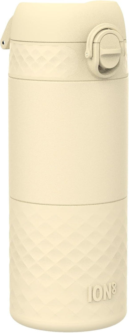Insulated Travel Mug, 360 ml/12 oz, Leak Proof, Triple Lock Secure, Spill-Free in Transit, Hygienic Cover, Easy-to-Clean, Perfect On-The-Go, Black, Stainless Steel