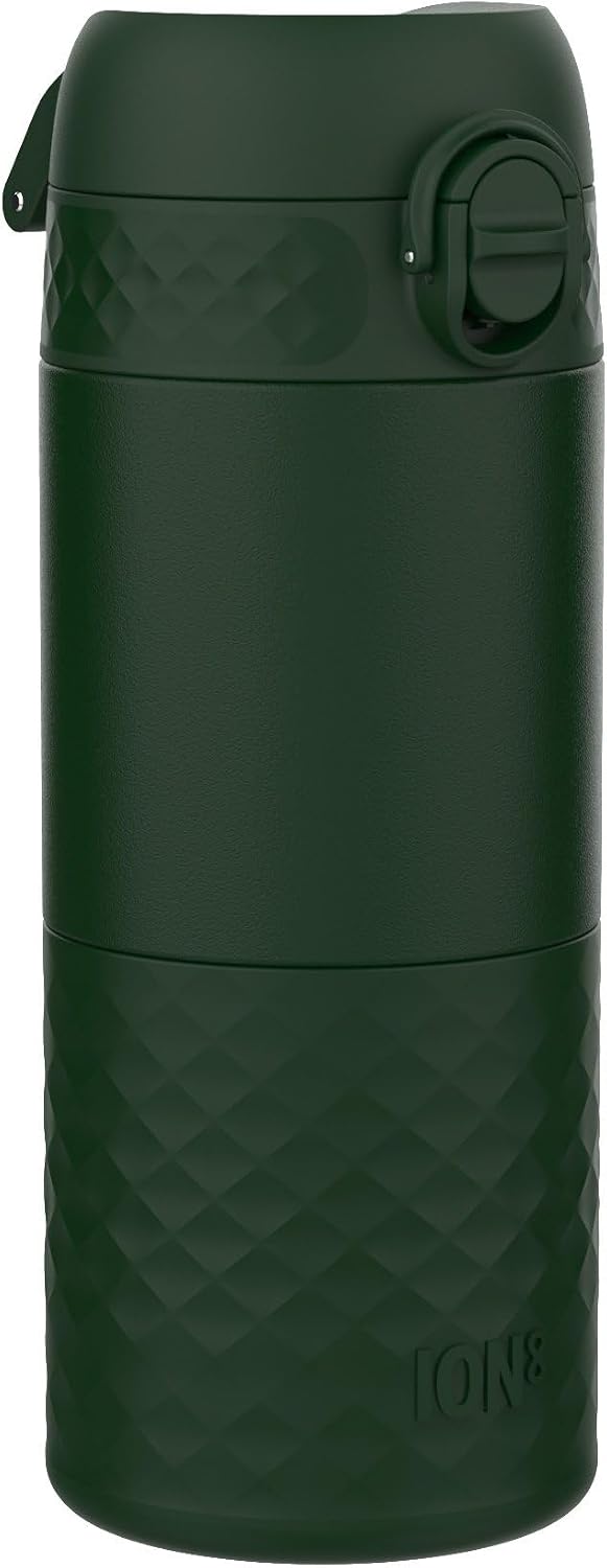 Insulated Travel Mug, 360 ml/12 oz, Leak Proof, Triple Lock Secure, Spill-Free in Transit, Hygienic Cover, Easy-to-Clean, Perfect On-The-Go, Black, Stainless Steel