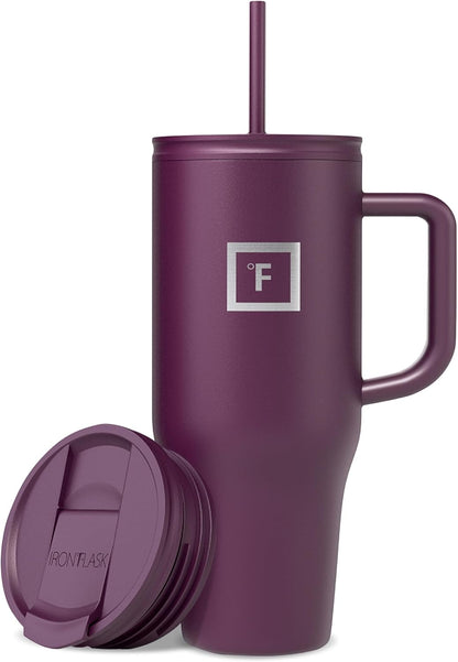 40 oz Co-Pilot Insulated Travel Mug | Insulated Travel Mug with Straw & Flip Cap Lids - Cup Holder Fit, Leakproof, BPA Free, Protective Boot (Desert Oasis)