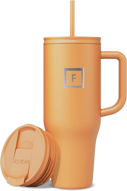 40 oz Co-Pilot Insulated Travel Mug | Insulated Travel Mug with Straw & Flip Cap Lids - Cup Holder Fit, Leakproof, BPA Free, Protective Boot (Desert Oasis)