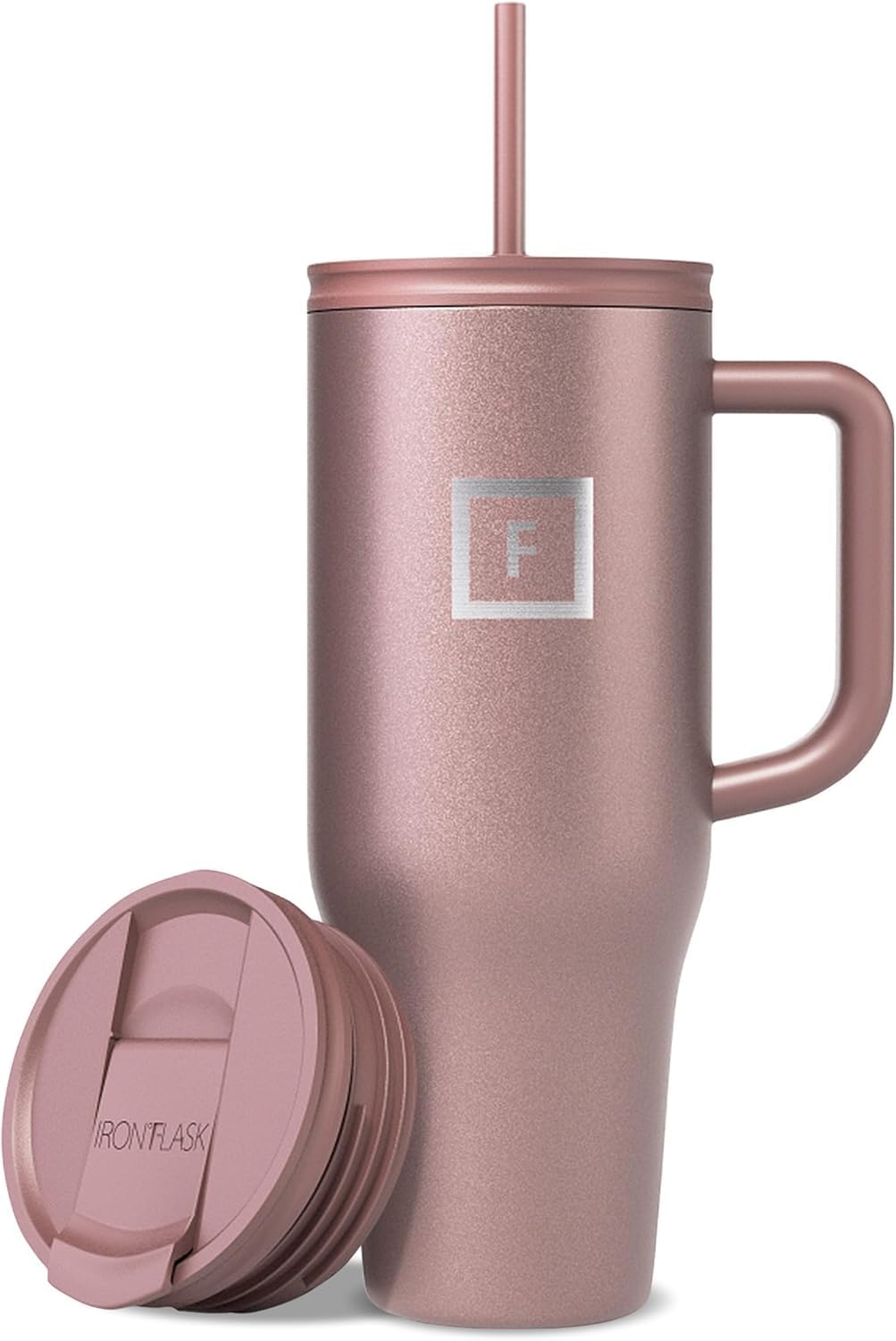 40 oz Co-Pilot Insulated Travel Mug | Insulated Travel Mug with Straw & Flip Cap Lids - Cup Holder Fit, Leakproof, BPA Free, Protective Boot (Desert Oasis)