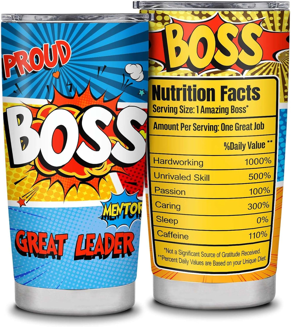 Bosses Day Gifts for Women Men,Boss Gifts for Women,Funny Boss Appreciation Gift for Women,Going Away Gift for Her Him 20oz Stainless Steel Tumbler