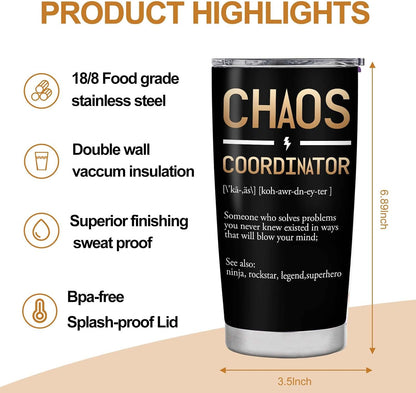 Bosses Day Gifts for Women Men,Boss Gifts for Women,Funny Boss Appreciation Gift for Women,Going Away Gift for Her Him 20oz Stainless Steel Tumbler