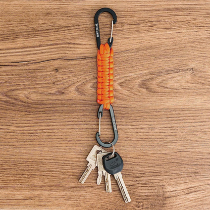 Paracord Keychain Carabiner Clip | D Ring Hanger Lanyard Hook