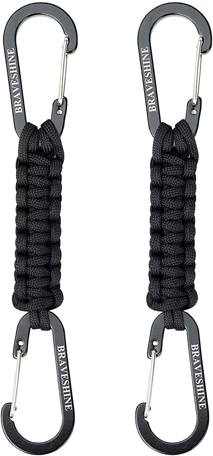 Paracord Keychain Carabiner Clip | D Ring Hanger Lanyard Hook