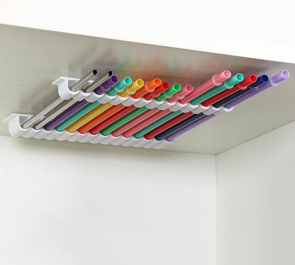 Straw Holder for Cabinet Reusable Straw Organizer, White, Classic