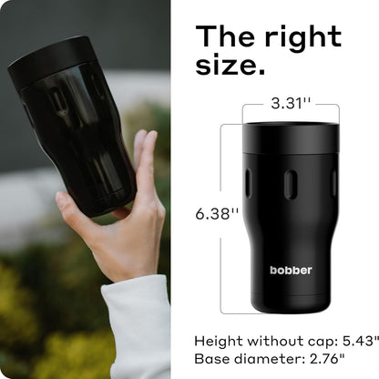 12 OZ Vacuum Insulated Stainless Steel Portable Travel Coffee Mug With 100% Leakproof Locked Lid (Matte)